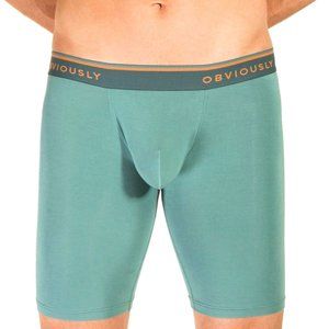 Obviously EveryMan 9 inch Leg Boxer Brief TEAL - B01